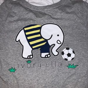 Ivory Ella short sleeve soccer tshirt